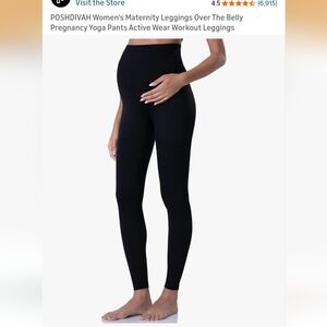 POSHDIVAH Maternity Black Leggings